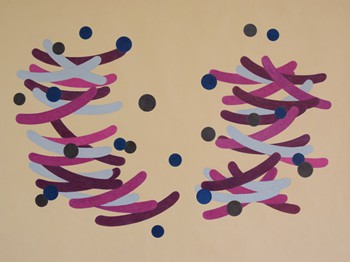 Batteri, 2022, coloured pencils on paper, 50x70 cm