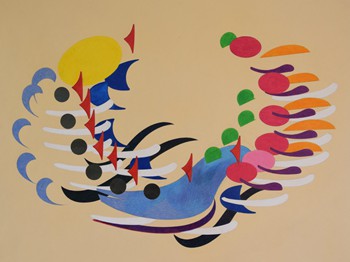 Senza titolo, 2022, coloured pencils on paper,
50x70 cm